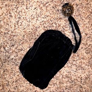Vintage Black Velvet Wristlet